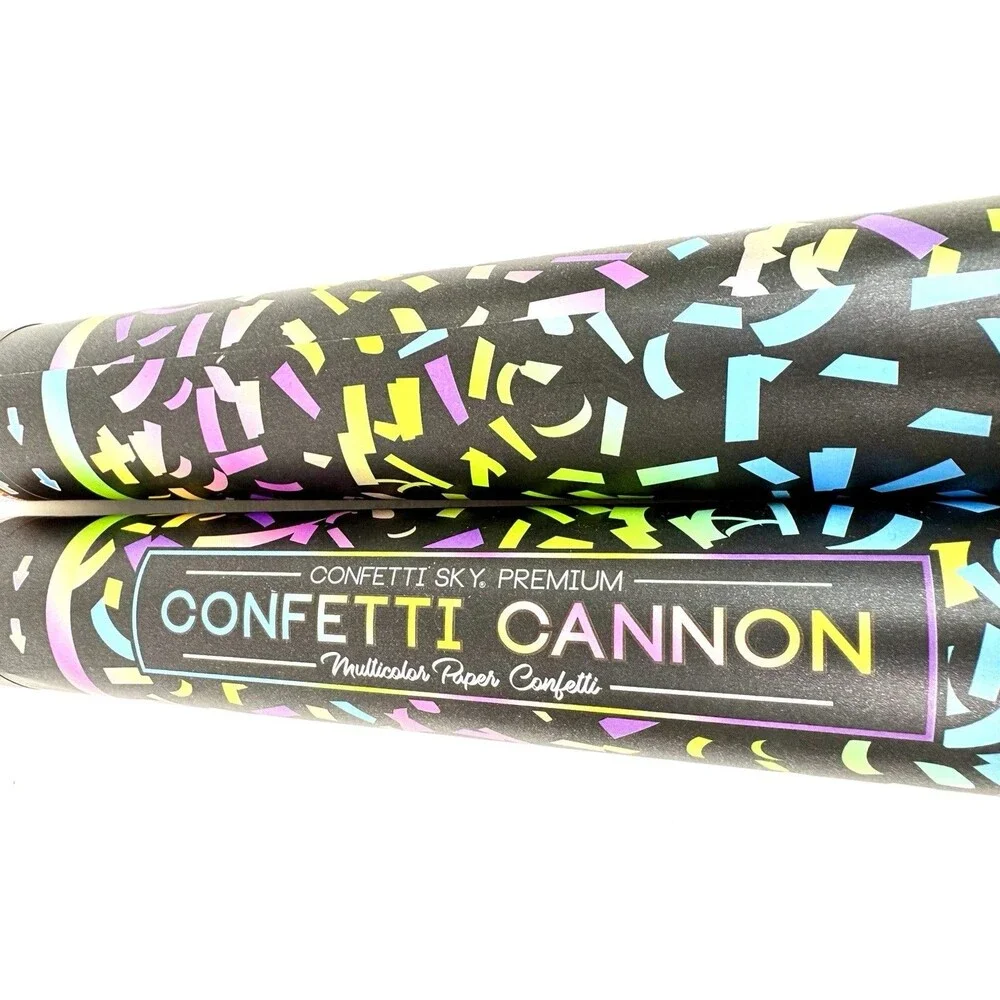 Confetti Sky Premium 2 Multicolored Paper Confetti Cannons - Party Celebrations